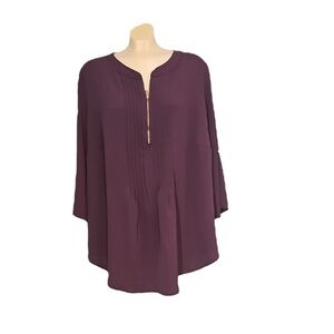 🌺 Evans Purple Women's Blouse, Size 22/24